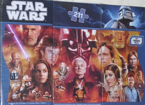 Star Wars Panoramic 211 Piece 3 in 1 Puzzle