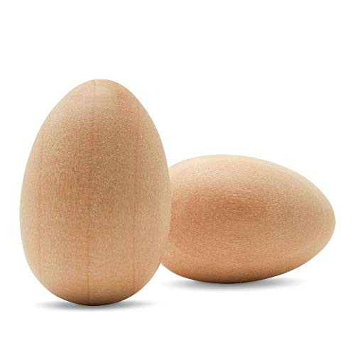 1 1 8 x 7 8 Inch Wooden Eggs  Bag of 24 Unfinished Wooden Easter Craft Eggs  Display  Smooth Unpainted  Ready to Paint and Decorate  by Woodpeckers