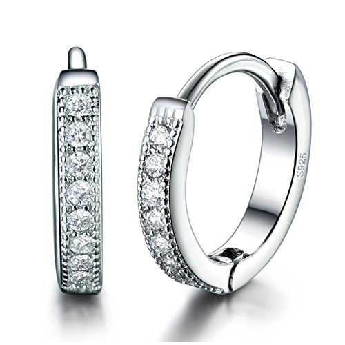 Sterling Silver Small Hoop Earrings for Women Girls 13mm Hypoallergenic Cartilage Earrings Hoop Dainty Cubic Zirconia Cuff Huggie Earrings Helix Conch Earrings Sterling Silver Small Hoop Earrings for Women Girls 13mm Hypoallergenic Cartilage Earrings Hoop Dainty Cubic Zirconia Cuff Huggie Earrings Helix Conch Earrings