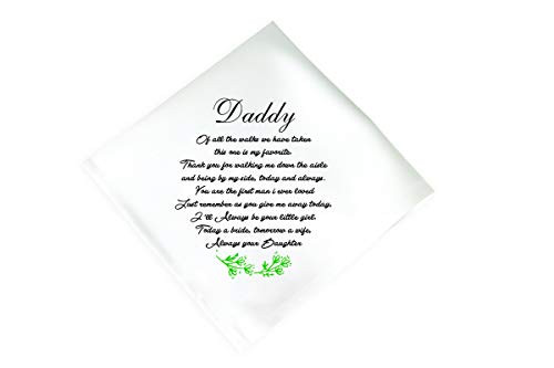 Wedding Handkerchief Gift For Dad Bride Groom New Step Dad   Wedding Tokens Daddy Wedding Handkerchief  Father Of The Bride Wedding Handkerchief   Hankie Keepsake Gift For Him