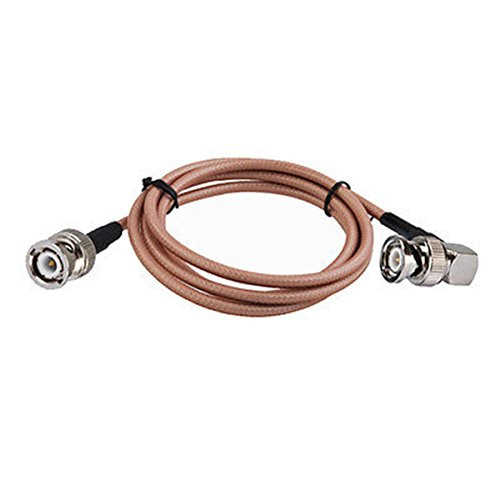 Eonvic cables RG400 Low Loss Coax RF Cable BNC Male Right Angle to BNC Male STR8