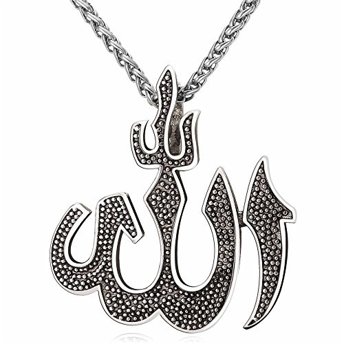 U7 Vintage Islamic Muslim Jewelry Stainless Steel Big Pendant Allah Necklace U7 Vintage Islamic Muslim Jewelry Stainless Steel Big Pendant Allah Necklace