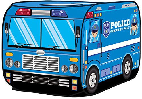 Kiddie Play Police Car Pop Up Play Tent for Kids