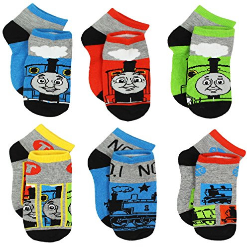 Thomas Train Boys 6 pack Socks  Shoe  7 10  Sock  4 6   Thomas Grey Multi