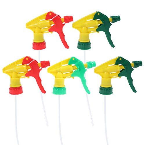 Yardwe Spray Bottle Trigger Replacement Spray Bottle Nozzles Spray Stream Sprayer Replacement Trigger Spray Tops Heads 5 PCS