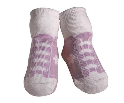JazzyToes Infant Baby Sneaker in Light Purple Socks 0 12 months