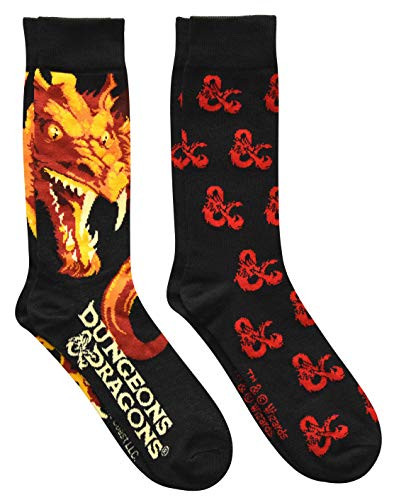 Hyp Dungeons and Dragons D D Men s Crew Socks 2 Pair Pack
