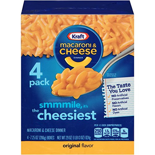 Kraft Original Flavor Macaroni   Cheese Dinner  4   7 25 oz Boxes