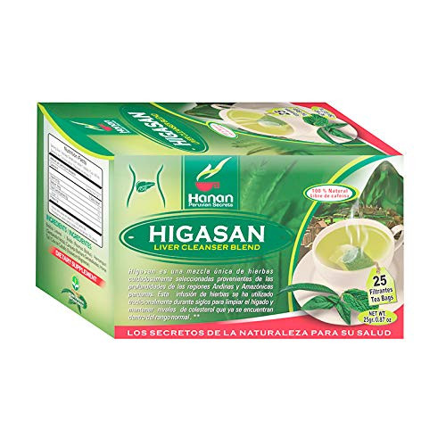 Higasan Liver Cleanse Blend Natural Herbal Tea  25 Tea Bags  Boldus Leaves  Hercampuri  Carqueja  and Horse Tail