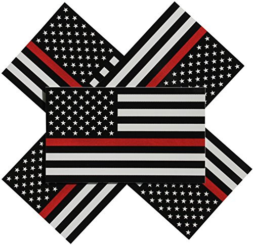 Thin Red Line Flag Decal 3x5 in Black White and Red American Flag Sticker for Cars Trucks and SUVs In Support of Firefighters and EMTs 5 Pack Thin Red Line Flag Decal 3x5 in Black White and Red American Flag Sticker for Cars Trucks and SUVs In Support of Firefighters and EMTs 5 Pack