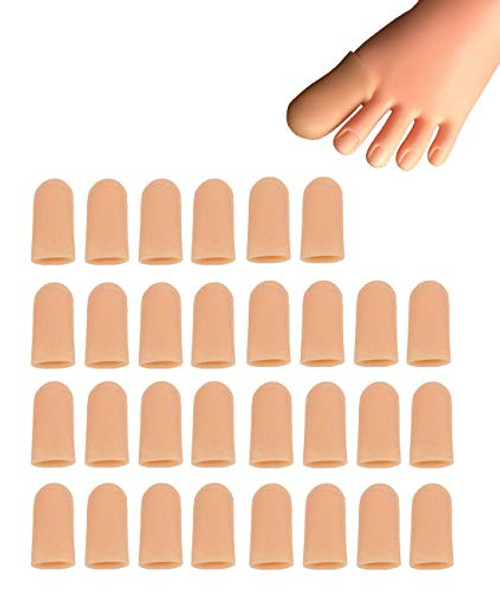 30 Pieces Gel Toe Caps Silicone Toe Protector Toe Covers for Big Toe Protect Toe from Rubbing Ingrown Toenails Corns Blisters Hammer Toes and Other Painful Toe Problems Large Beige 30 Pieces Gel Toe Caps Silicone Toe Protector Toe Covers for Big Toe Protect Toe from Rubbing Ingrown Toenails Corns Blisters Hammer Toes and Other Painful Toe Problems Large Beige