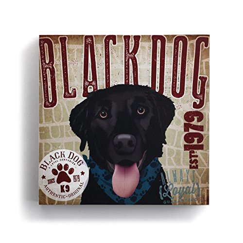 Demdaco Black Dog Canvas Wall Art Decor