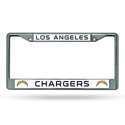 Rico Industries NFL Los Angeles Chargers License Plate Frame Chrome One Size Team Colors Rico Industries NFL Los Angeles Chargers License Plate Frame Chrome One Size Team Colors