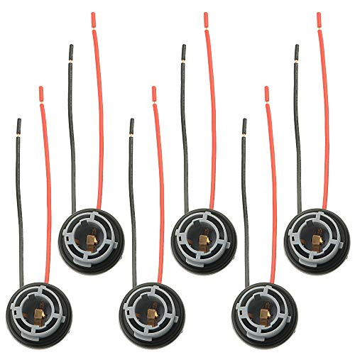 WMYCONGCONG 6 PCS 1156 Turn Signal Brake Light Bulb Socket Wire Harness Connector  1156 Socket