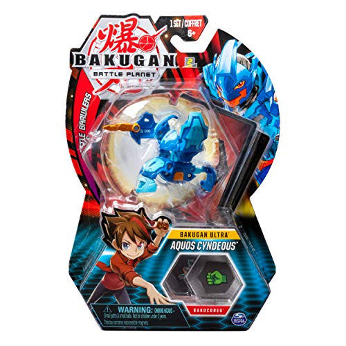 Bakugan Ultra  Aquos Cyndeous  3 inch Tall Collectible Transforming Creature  for Ages 6 and Up