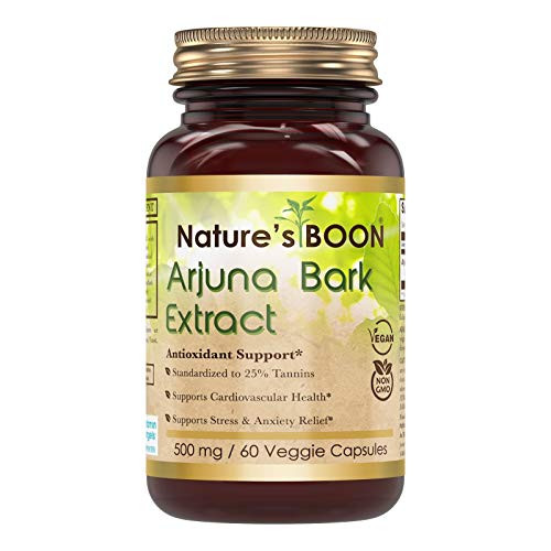 Nature s Boon Premium Quality Arjuna Bark Extract 500 mg  60 Veggie Capsules  Glass Bottle   Potent Antioxidant Property  Cardiovascular Support   Supports Healthy Blood Lipid Levels Nature s Boon Premium Quality Arjuna Bark Extract 500 mg  60 Veggie Capsules  Glass Bottle   Potent Antioxidant Property  Cardiovascular Support   Supports Healthy Blood Lipid Levels