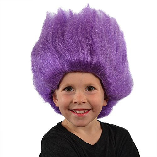 My Costume Wigs Boy s Purple Troll Wig  Purple  One Size fits All