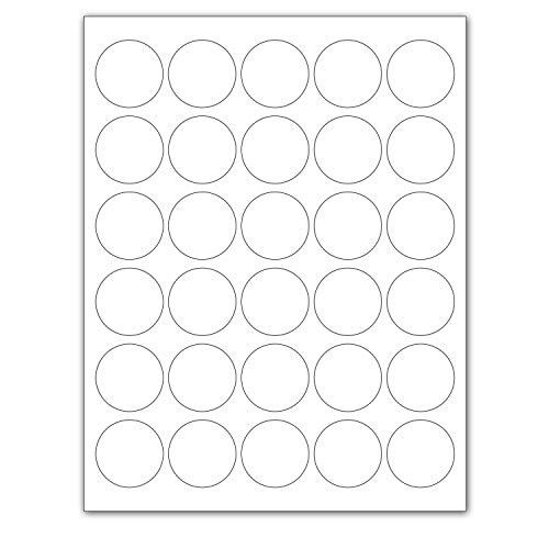 Laser Ink Jet White Labels  1 5  Round   30 Per Page   1500 Labels