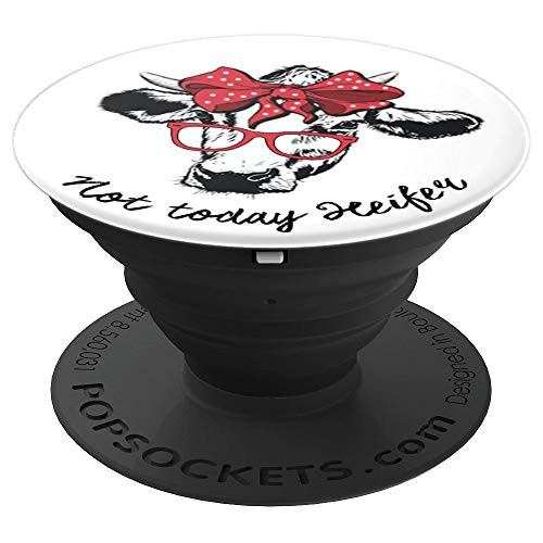 Cow   Funny Not Today Heifer   Farm Series PopSockets Grip and Stand for Phones and Tablets
