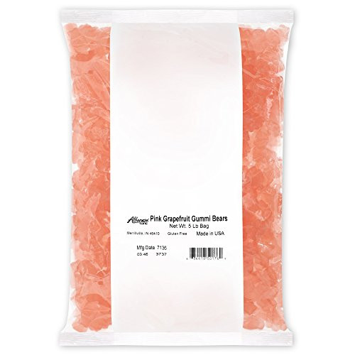 Albanese Confectionery Pink Grapefruit Gummi Bears  5 Pound Bag