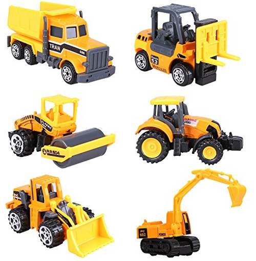 Cltoyvers 6 Pcs Mini Metal Construction Vehicle Toys Set for Kids Forklift Bulldozer Road Roller Excavator Dump Truck Tractor Diecast Construction Site Vehicles Toy Gift for 3 4 5 Years Old Cltoyvers 6 Pcs Mini Metal Construction Vehicle Toys Set for Kids Forklift Bulldozer Road Roller Excavator Dump Truck Tractor Diecast Construction Site Vehicles Toy Gift for 3 4 5 Years Old