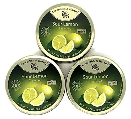 Cavendish And Harvey Hard Candy Tin 1 75oz Pack of 3 Sour Lemon Drops Cavendish And Harvey Hard Candy Tin 1 75oz Pack of 3 Sour Lemon Drops
