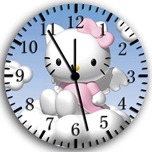 Pink Hello Kitty Frameless Borderless Wall Clock W173 Nice for Gift or Room Wall Decor