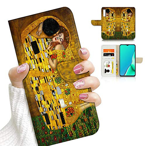 for Samsung A50  Galaxy A50  Designed Flip Wallet Phone Case Cover  A23244 Famous Paint The Kiss 23244