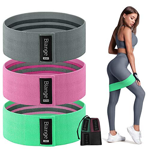 Biange Resistance Bands for Legs and Butt  Booty Bands  Fabric Resistance Bands for Working Out  Exercise Workout Bands for Women Leg  Glute  Hip Training  Pack of 3