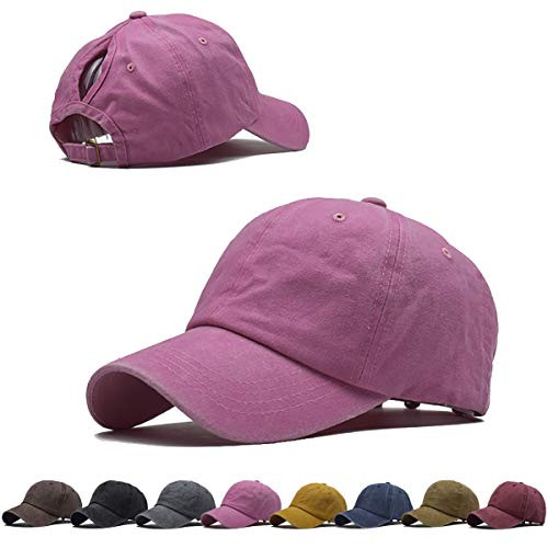 Vintage Ponytail Baseball Hats for Women High Messy Bun Hat Ponycaps Adjustable Trucker Baseball Cap Dad Hat Purple Vintage Ponytail Baseball Hats for Women High Messy Bun Hat Ponycaps Adjustable Trucker Baseball Cap Dad Hat Purple