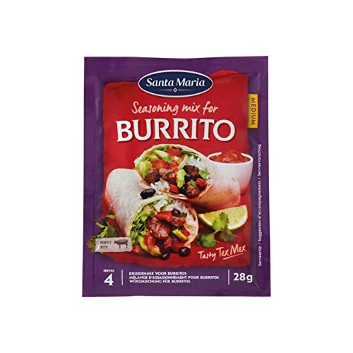 Burritos mix   Santa Maria   Spice mix for Burritos Medium   Total Weight 0 99 ounce