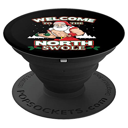 North Swole Santa Claus Weight Lifting Christmas Gym Workout PopSockets Grip and Stand for Phones and Tablets North Swole Santa Claus Weight Lifting Christmas Gym Workout PopSockets Grip and Stand for Phones and Tablets
