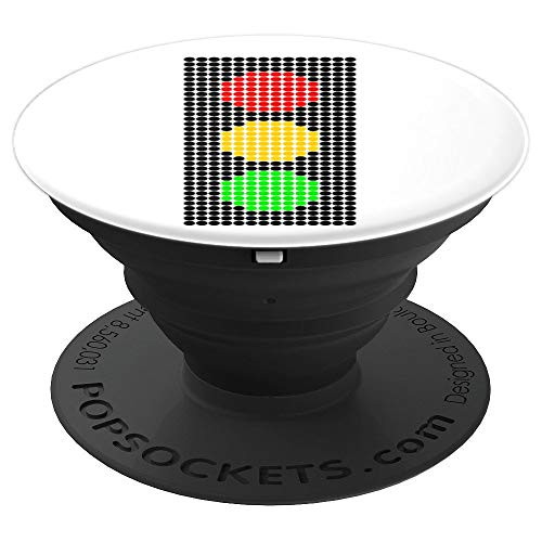 Dot Stoplight Traffic Signal Stop Caution Go on White PopSockets Grip and Stand for Phones and Tablets