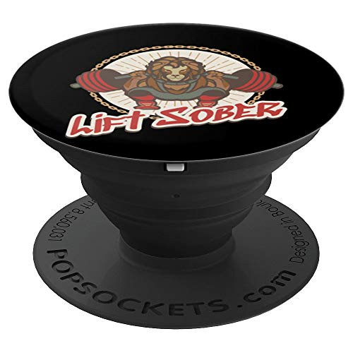 Sobriety Recovery Sober Lift Bodybuilding Weights PopSockets Grip and Stand for Phones and Tablets