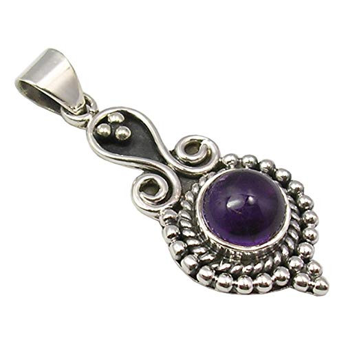 SilverStarJewel Purple Amethyst Pendant 1 5  925 Solid Sterling Silver Handcrafted Art SilverStarJewel Purple Amethyst Pendant 1 5  925 Solid Sterling Silver Handcrafted Art