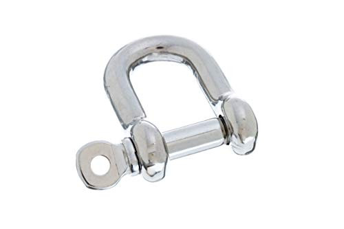 Seachoice 44621 D Anchor Shackle  Forged 316 Stainless Steel  1 2 Inch