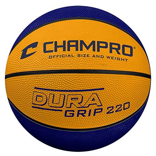 CHAMPRO Dura Grip 220 Basketball   Official Size  Purple   Gold