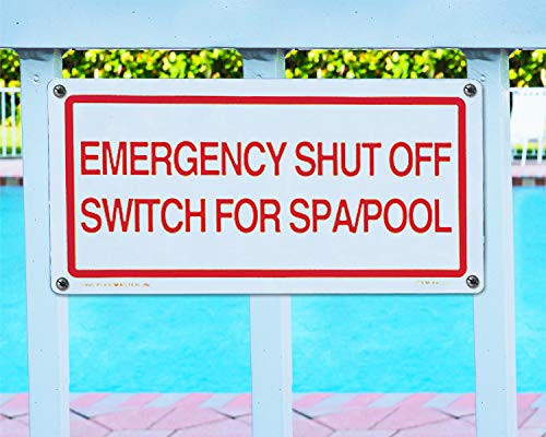 Poolmaster Sign for Residential or Commercial Swimming Pools  Emergency Shut Off