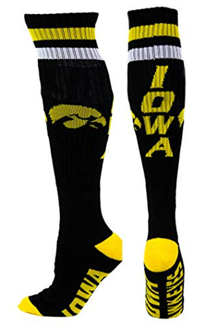 NCAA Iowa Hawkeyes Tube Socks One Size Black NCAA Iowa Hawkeyes Tube Socks One Size Black