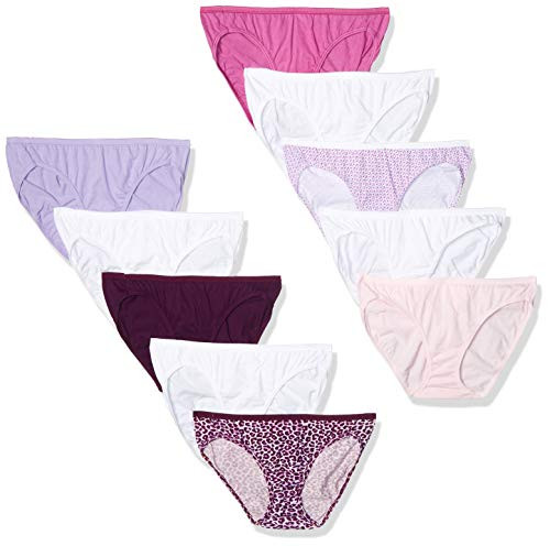 Hanes Women s 10 Pack Cotton Bikini Panty  Assorted  Size 7