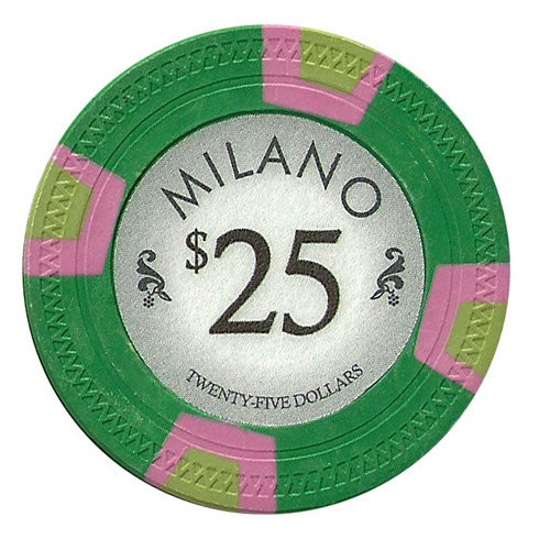 Claysmith Gaming 25 Clay Composite 10 Gram Milano Poker Chips   Sleeve of 25