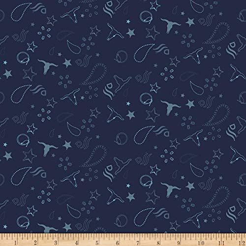 Riley Blake John Wayne Bandanna Navy Quilt Fabric By The Yard
