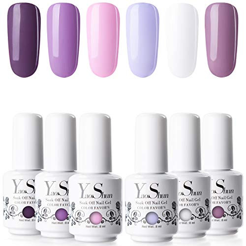 YaoShun Gel Nail Polish Kit Gel Polish Lavender Color Series UV LED Nail Polish Gift Box Soak Off Nail Gel Manicure Nail Art Kit 2 YaoShun Gel Nail Polish Kit Gel Polish Lavender Color Series UV LED Nail Polish Gift Box Soak Off Nail Gel Manicure Nail Art Kit 2