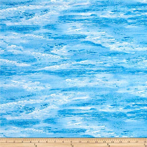 Timeless Treasures Beach Haven Quilt Fabric By The Yard  Water