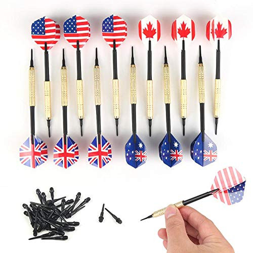 HUOFU Soft Tip Darts for Electronic Dartboard  Plastic Soft Dart with Dart Tips and Flight Protectors  Dartboard Accessories A 36 x Replacement Dart Tip