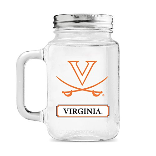 NCAA Virginia Cavaliers 20oz Glass Mason Jar