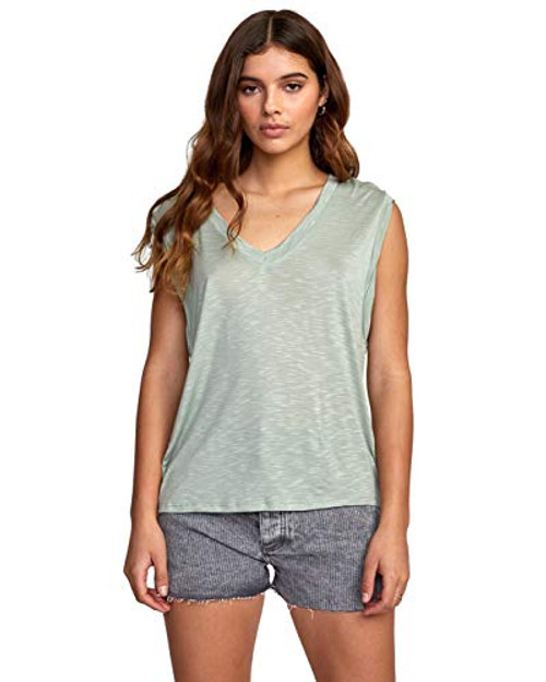 RVCA Women Myers Tank Top Green Small