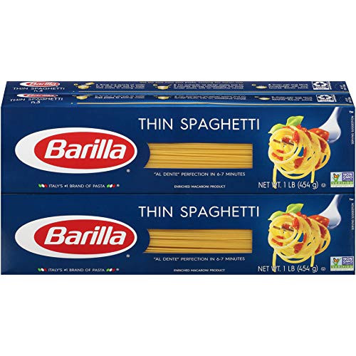 Barilla Pasta Thin Spaghetti 16 Ounce Pack of 4 Barilla Pasta Thin Spaghetti 16 Ounce Pack of 4