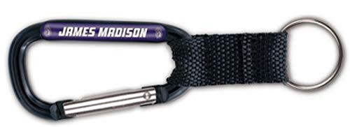 James Madison JMU Dukes Carabiner Key Ring with Domed Decal Graphics