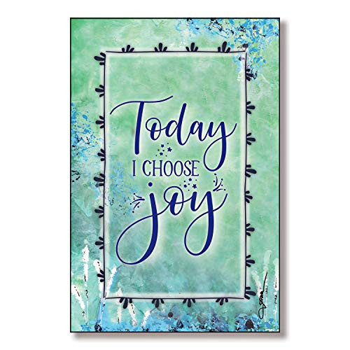 Today I Choose Joy Wood Plaque with Inspiring Quotes 6"x9" - Classic Colorful Vertical Frame Wall & Tabletop Decoration | Easel & Hanging Hook